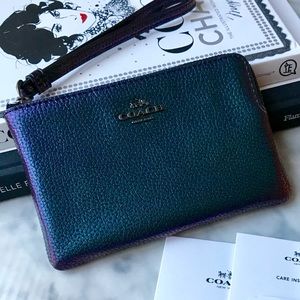 ❌Sold❌ Coach Hologram Corner Zip Wristlet